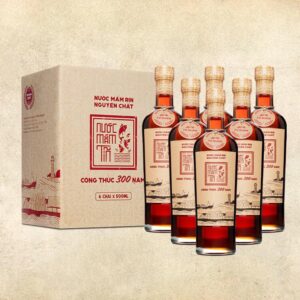 [Thùng 6 chai] Nước mắm tĩn cá cơm than nhãn đỏ độ đạm 40N 500ml 1