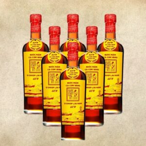 [Thùng 6 chai] Nước mắm tĩn cá cơm vàng ruột đỏ độ đạm 60N 500ml 1a